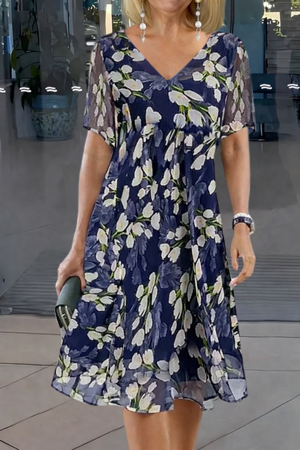Truus | Vloeiende Bloemenprint Jurk