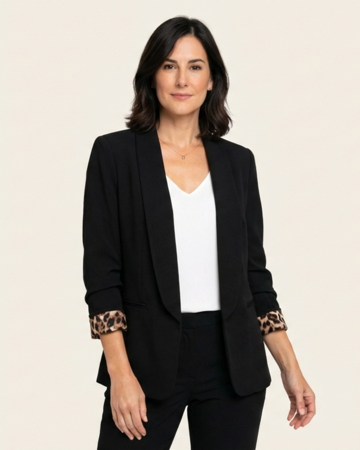 Natascha | Elegante blazer met luipaardprint