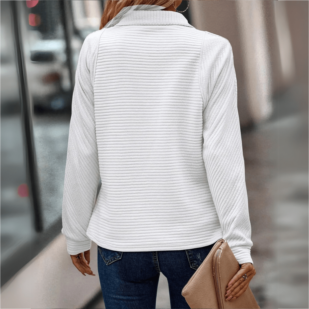 Fenneke | Verfijnde Half-Zip Trui