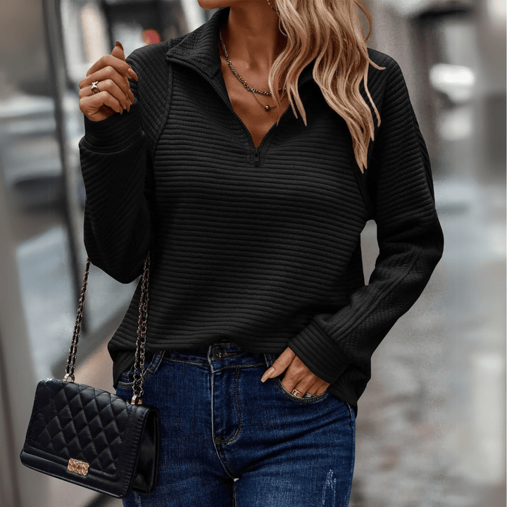 Fenneke | Verfijnde Half-Zip Trui