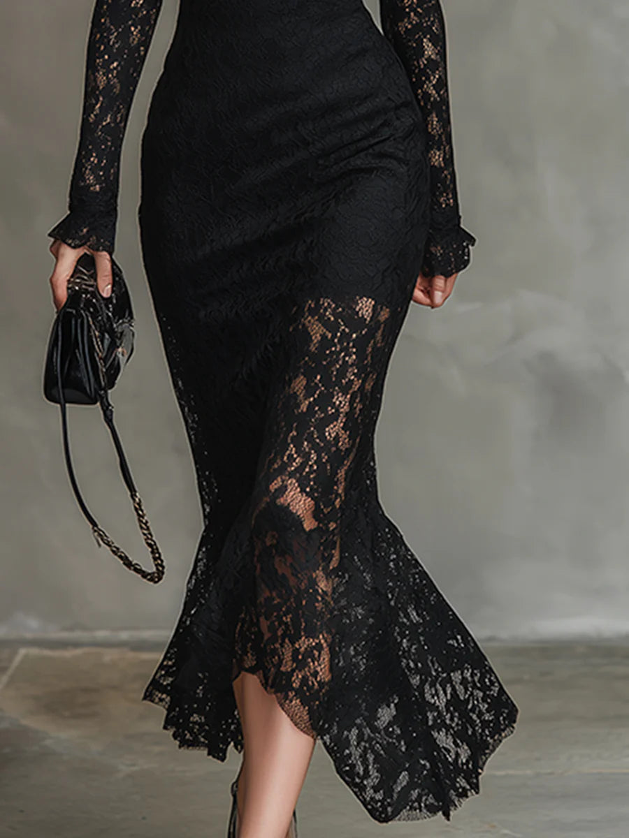 Sophie | Elegante Kanten Fishtail Avondjurk