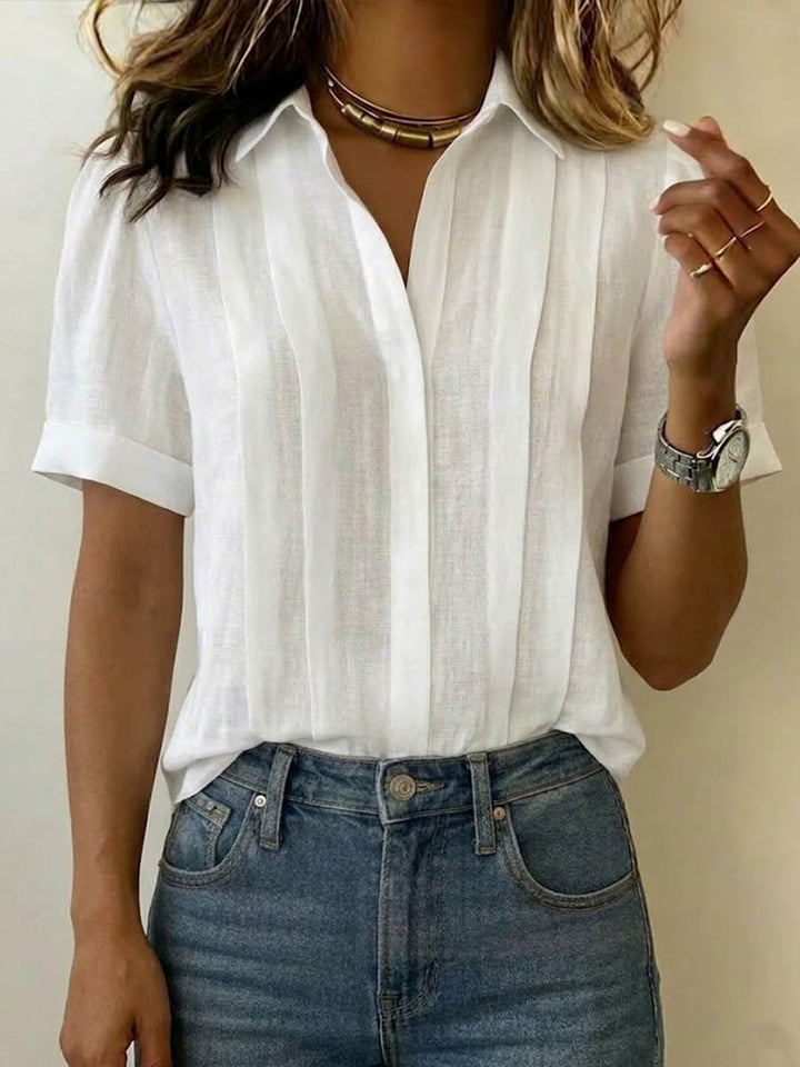 Willemijn | Elegante Blouse met Korte Mouwen