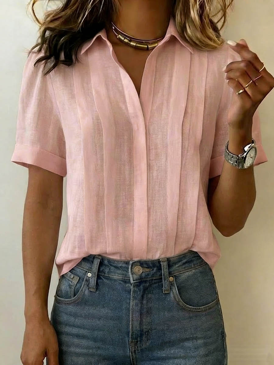 Willemijn | Elegante Blouse met Korte Mouwen