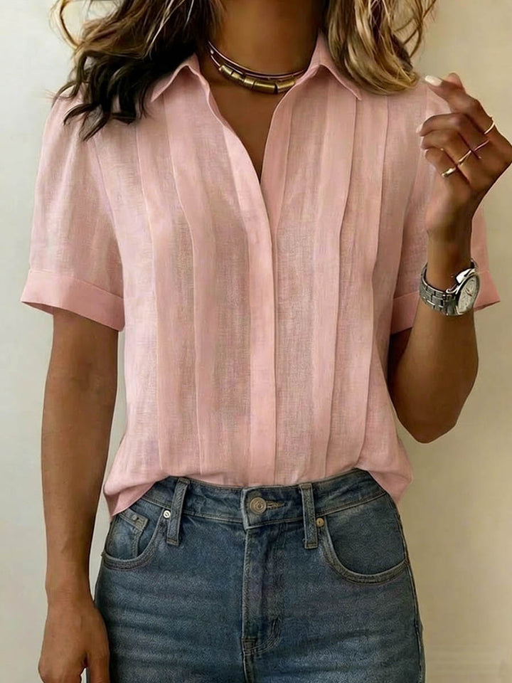 Willemijn | Elegante Blouse met Korte Mouwen