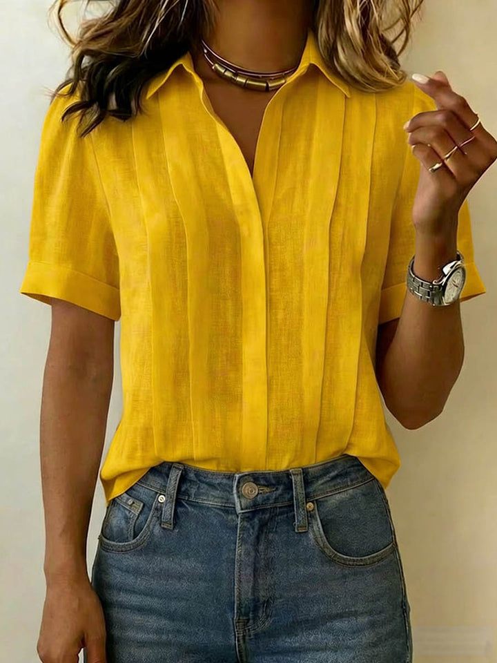 Willemijn | Elegante Blouse met Korte Mouwen