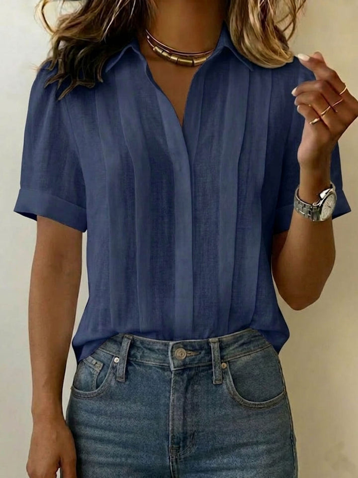 Willemijn | Elegante Blouse met Korte Mouwen