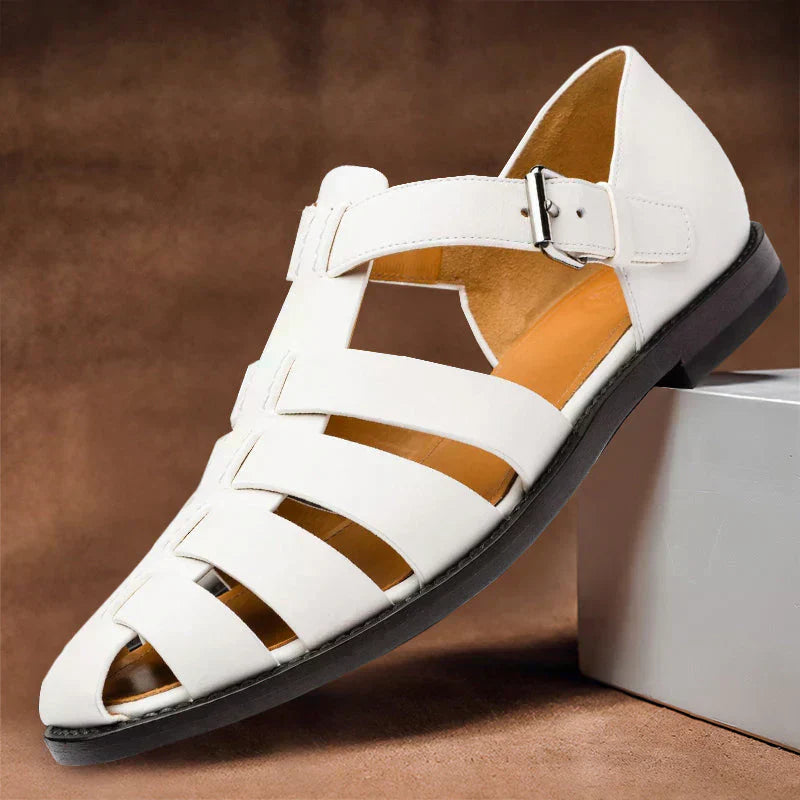 Damien | Luxe Leren Herensandalen