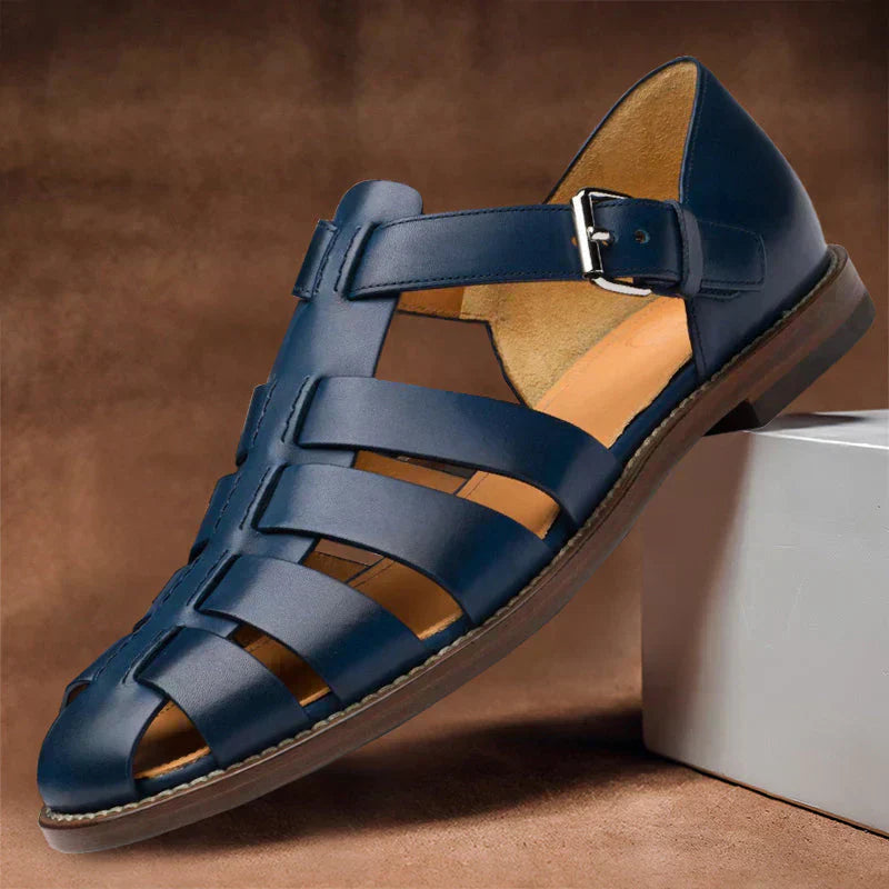 Damien | Luxe Leren Herensandalen