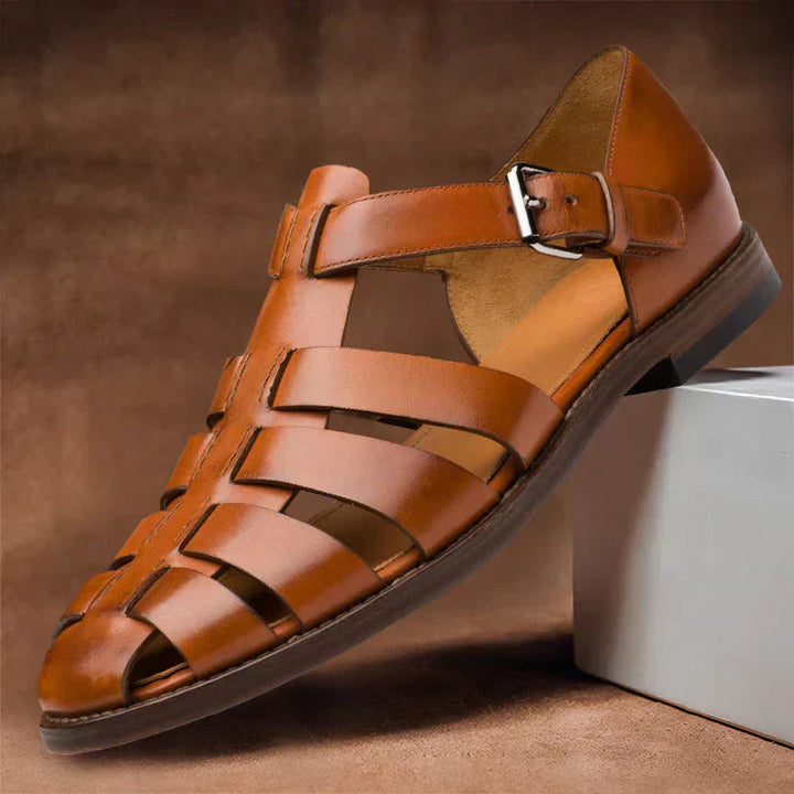 Damien | Luxe Leren Herensandalen