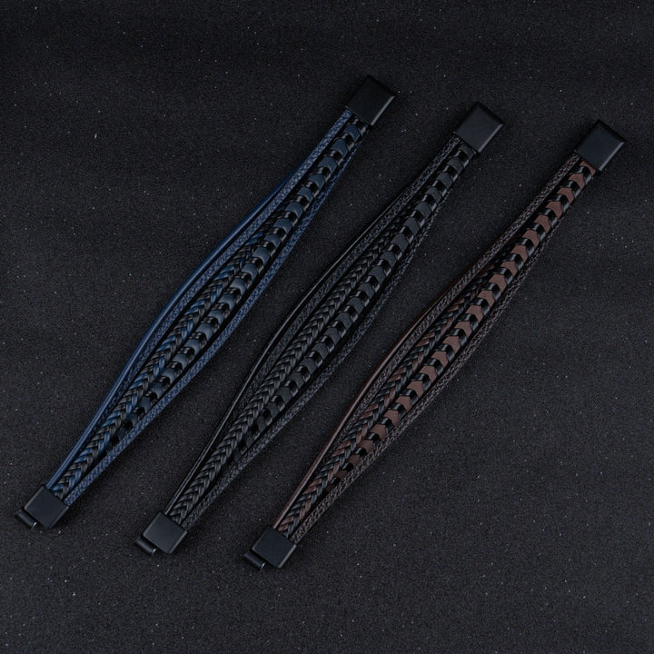 Corbin | Leren Gevlochten Viking Armband