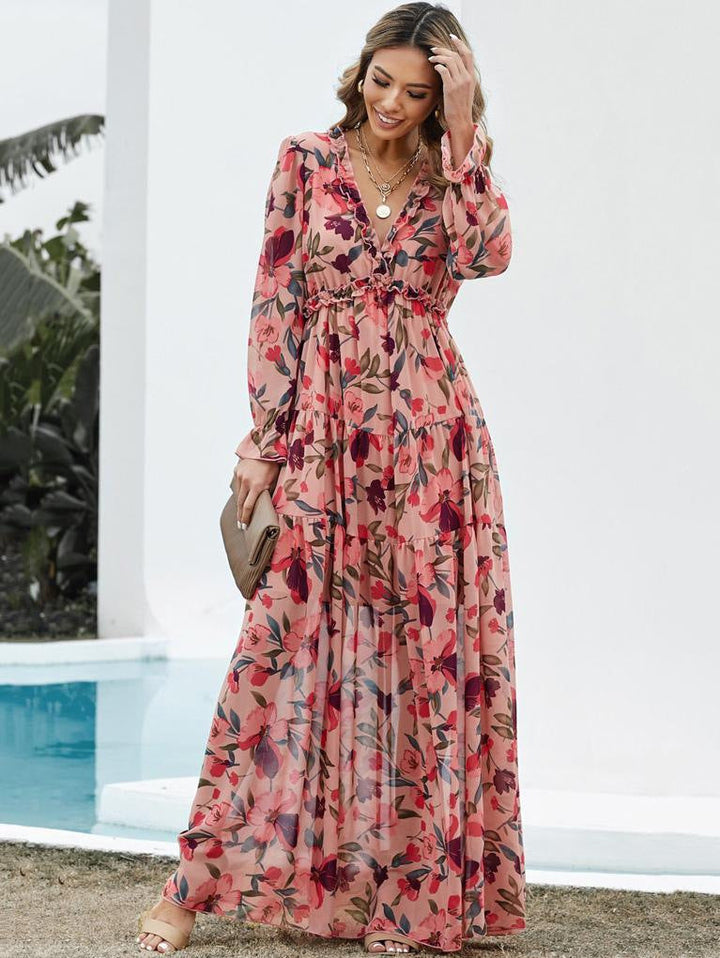 Sophie | Zwierige Midi Zomerjurk