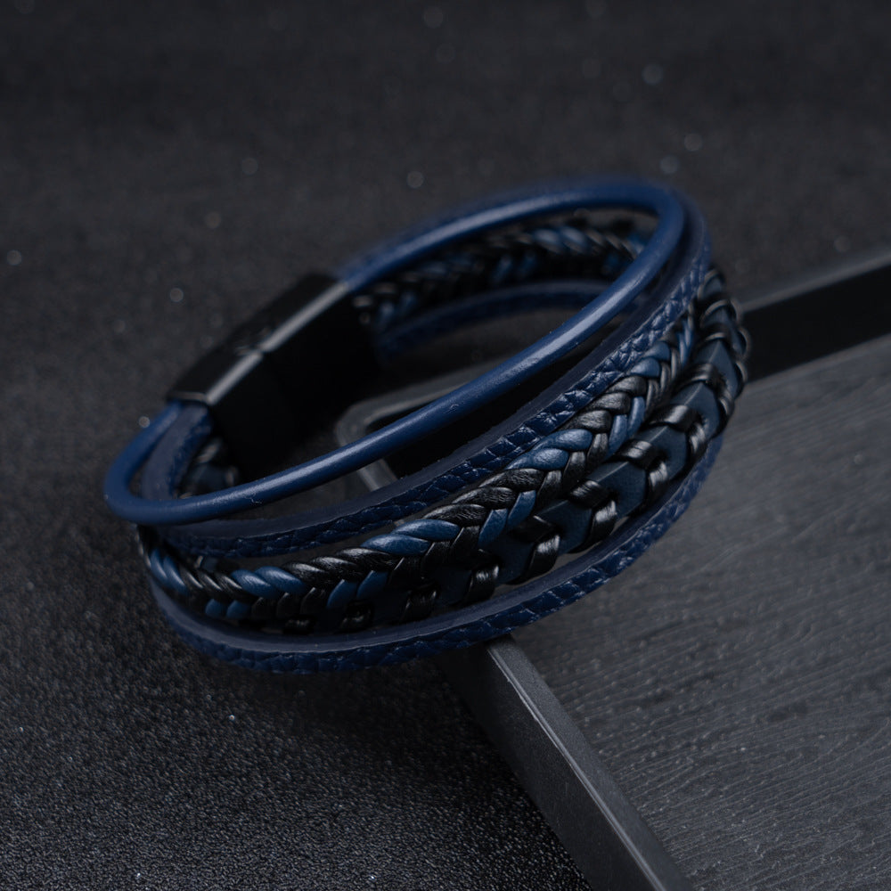 Corbin | Leren Gevlochten Viking Armband