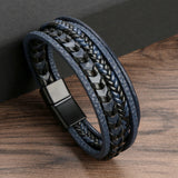 Corbin | Leren Gevlochten Viking Armband
