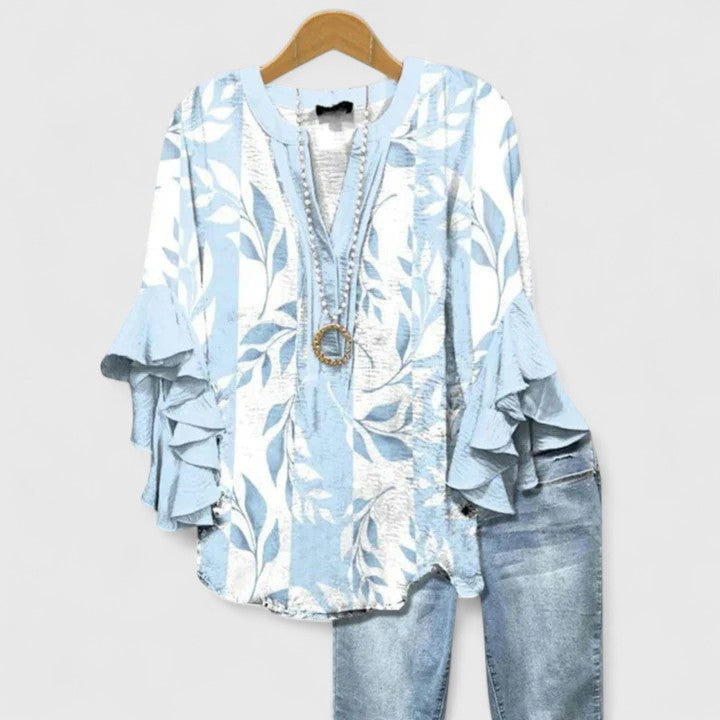 Marlies | Sierlijke Blouse met Volantmouwen