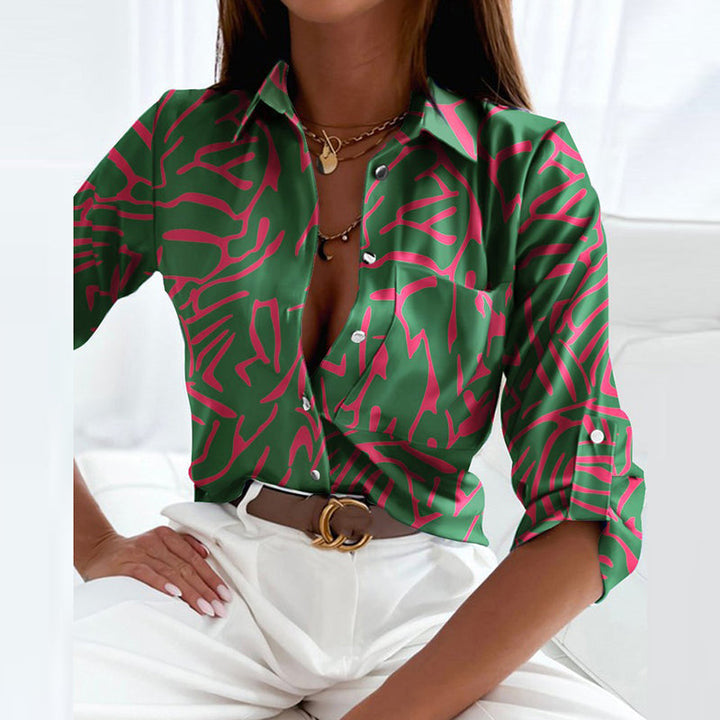 Roos | Elegante Blouse met Klassieke Kraag