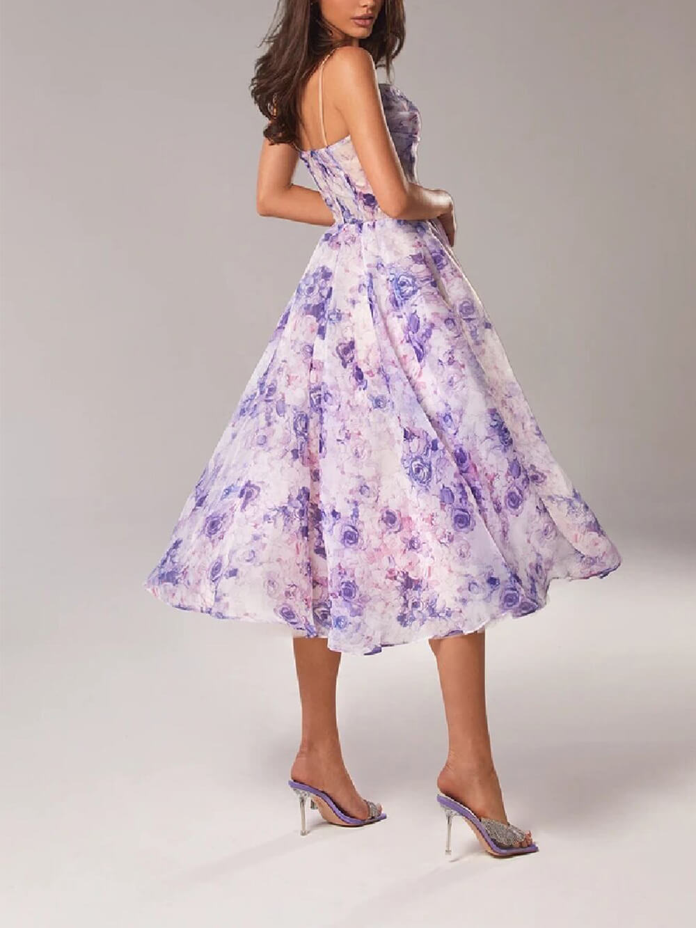 Merel | Romantische Midi-jurk met Bloemenprint
