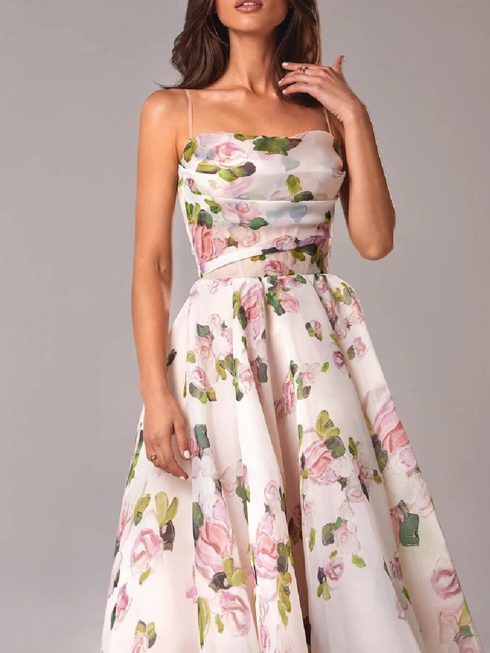 Merel | Romantische Midi-jurk met Bloemenprint
