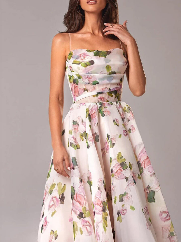 Merel | Romantische Midi-jurk met Bloemenprint