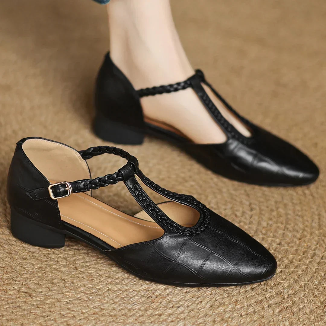 Liana | Premium Gevlochten Sandalen met Puntneus
