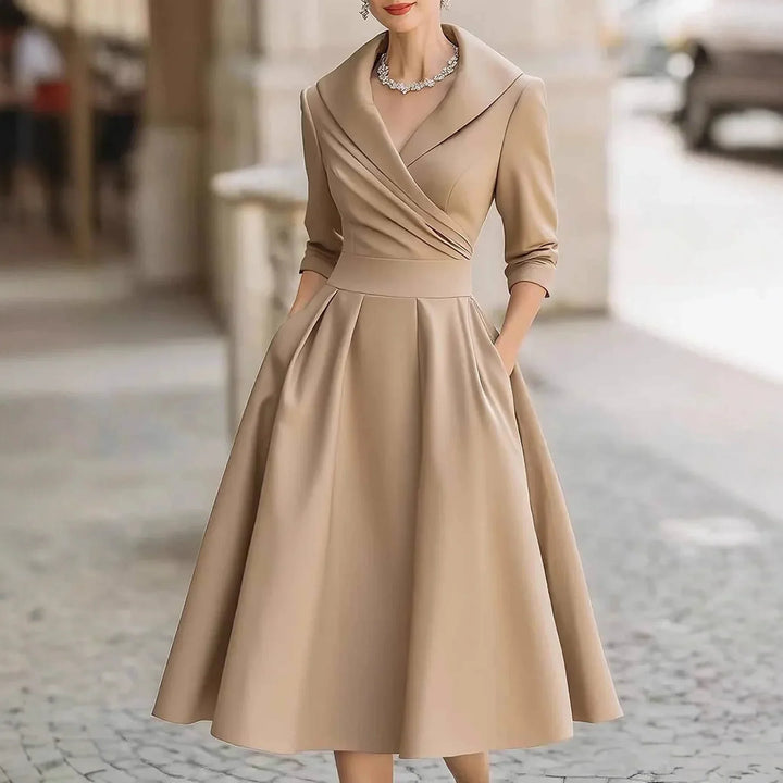 Margot | Elegante Midi-jurk met Tailleband