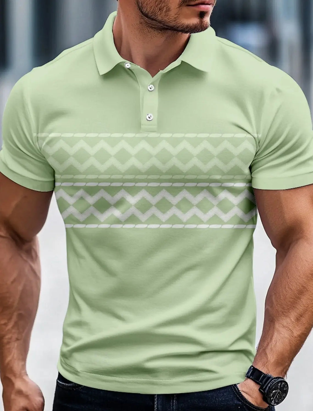 Daan | Polo met stijlvol patroon