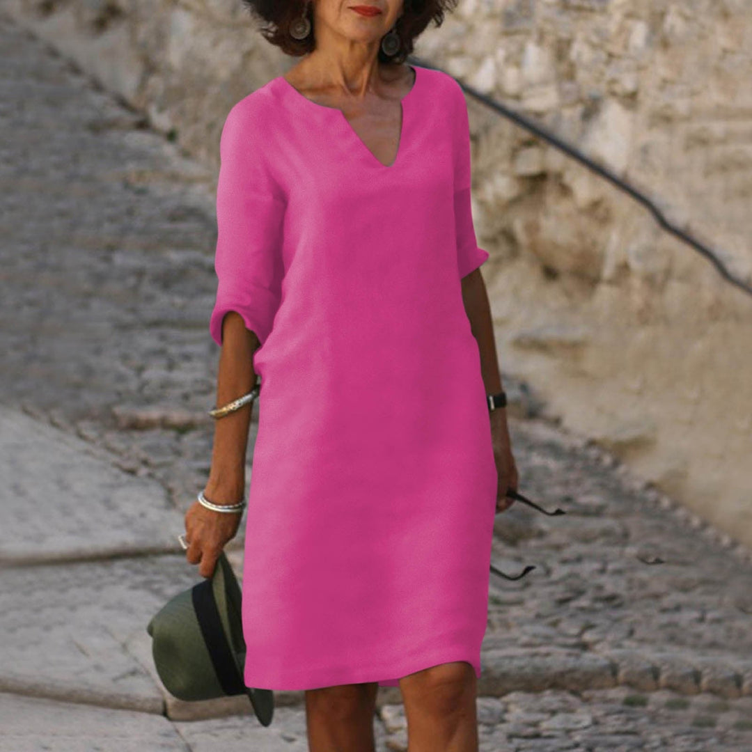 Sophie | Elegante Linnen Zomerjurk