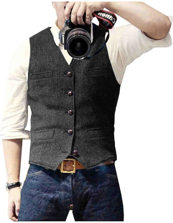 Floris | Klassiek Visgraat Gilet