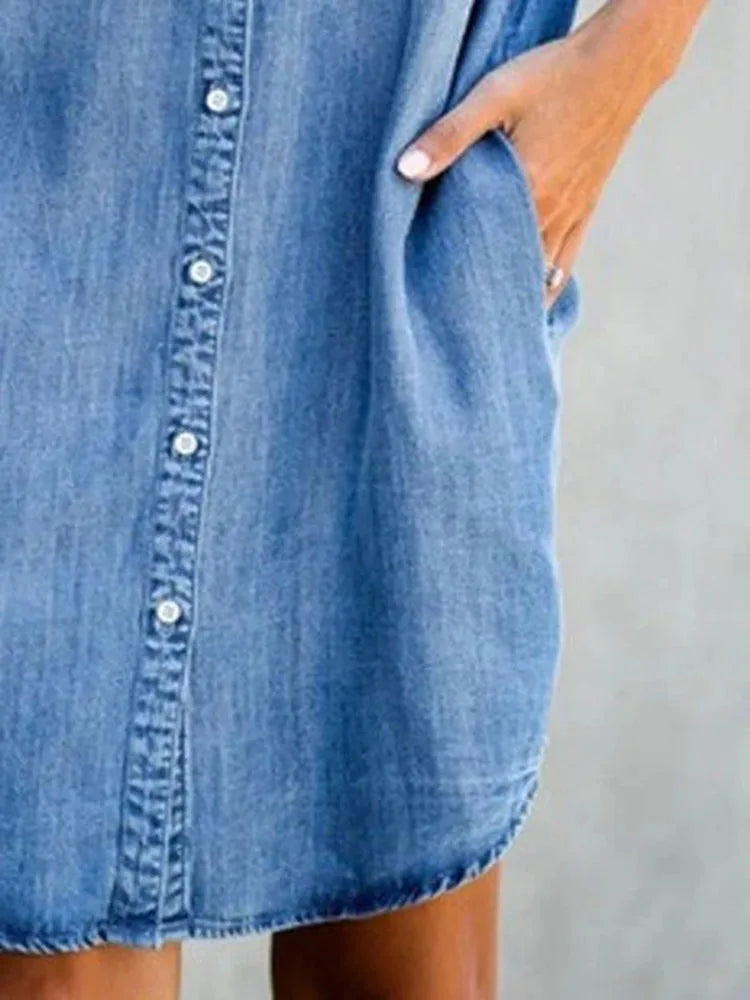 Sophie | Luchtige Denim Zomerjurk