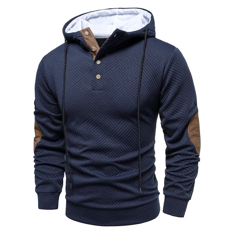 Dries | Verfijnde Hoodie met Knoopsluiting