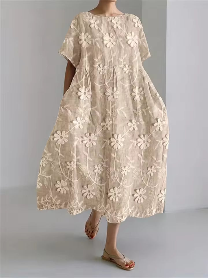 Marieke | Luchtige midi-jurk met bloemenprint