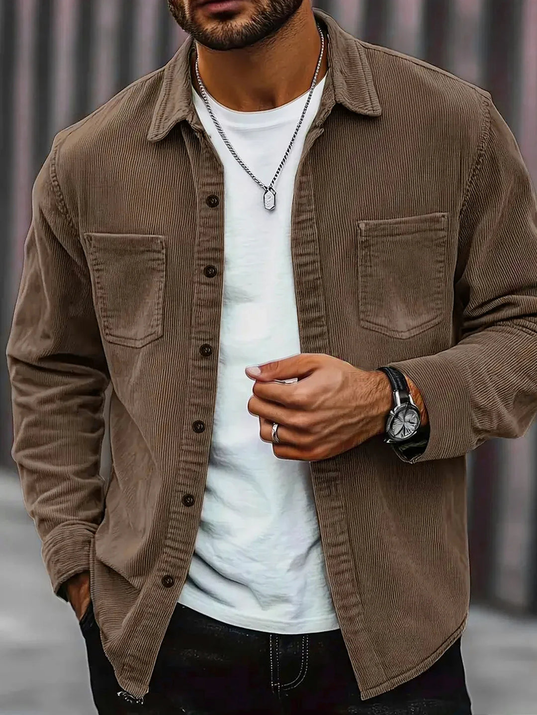 Daan | Slim-Fit Corduroy Overhemd