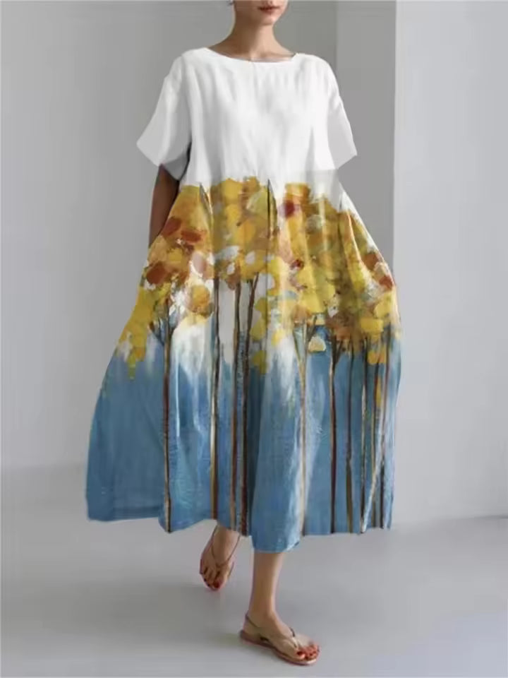 Marieke | Luchtige midi-jurk met bloemenprint