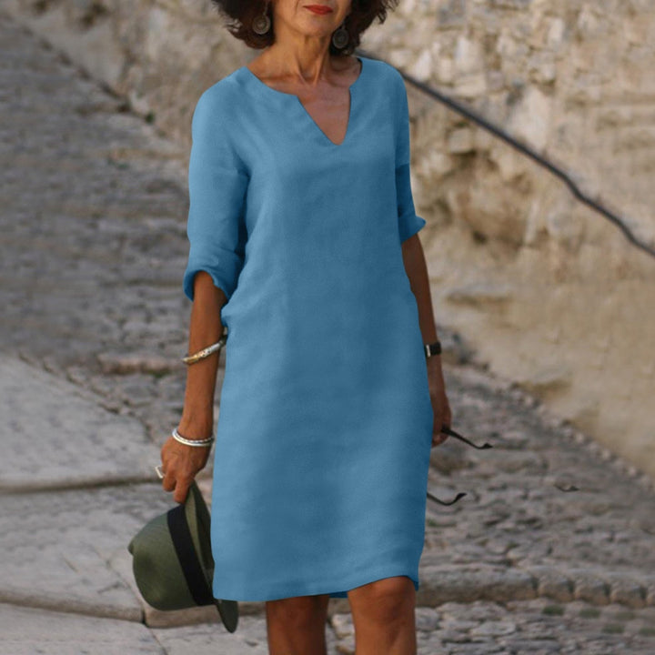 Sophie | Elegante Linnen Zomerjurk
