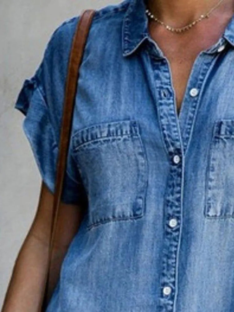 Sophie | Luchtige Denim Zomerjurk