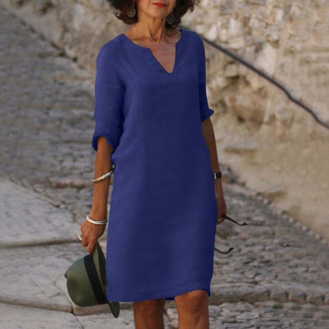Sophie | Elegante Linnen Zomerjurk