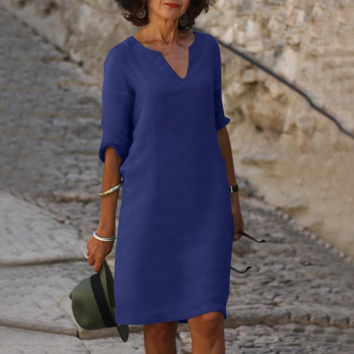 Sophie | Elegante Linnen Zomerjurk