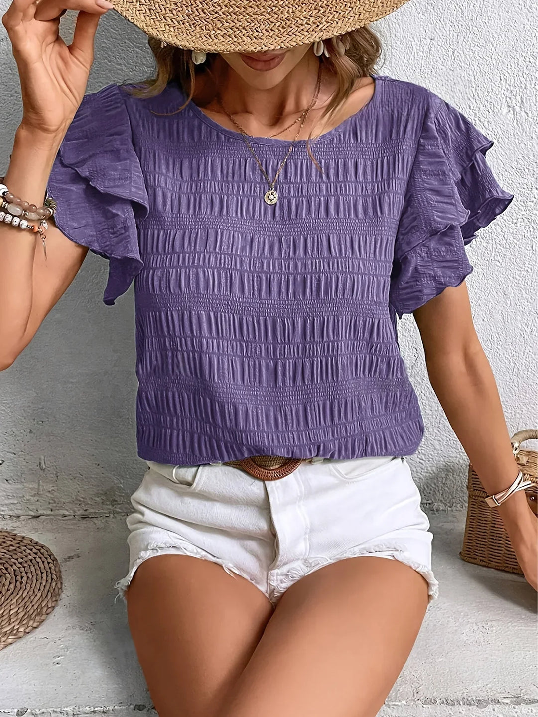 Mariska | Luchtige Blouse met Speelse Ruches
