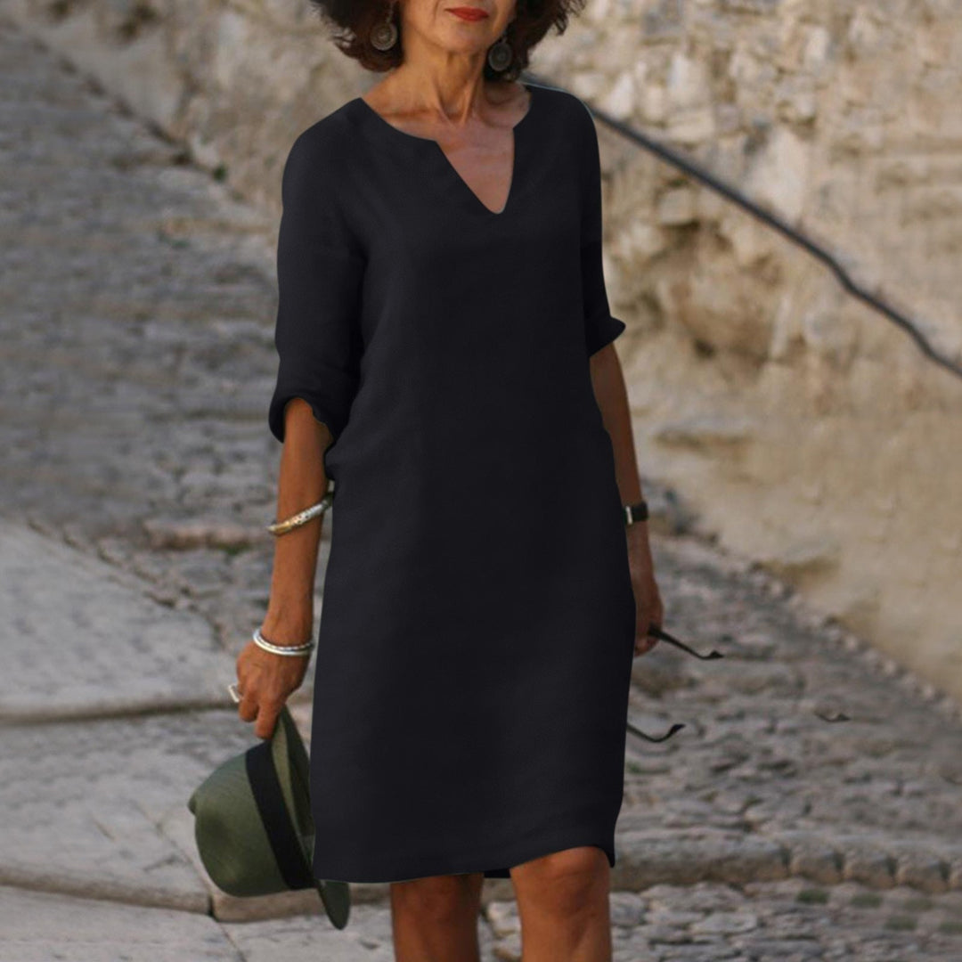 Sophie | Elegante Linnen Zomerjurk
