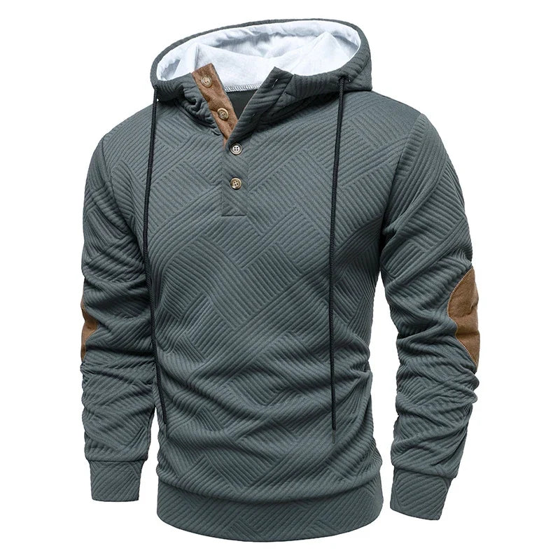 Dries | Verfijnde Hoodie met Knoopsluiting