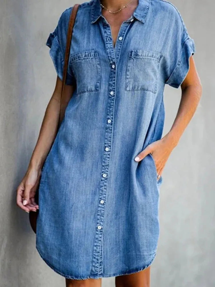 Sophie | Luchtige Denim Zomerjurk