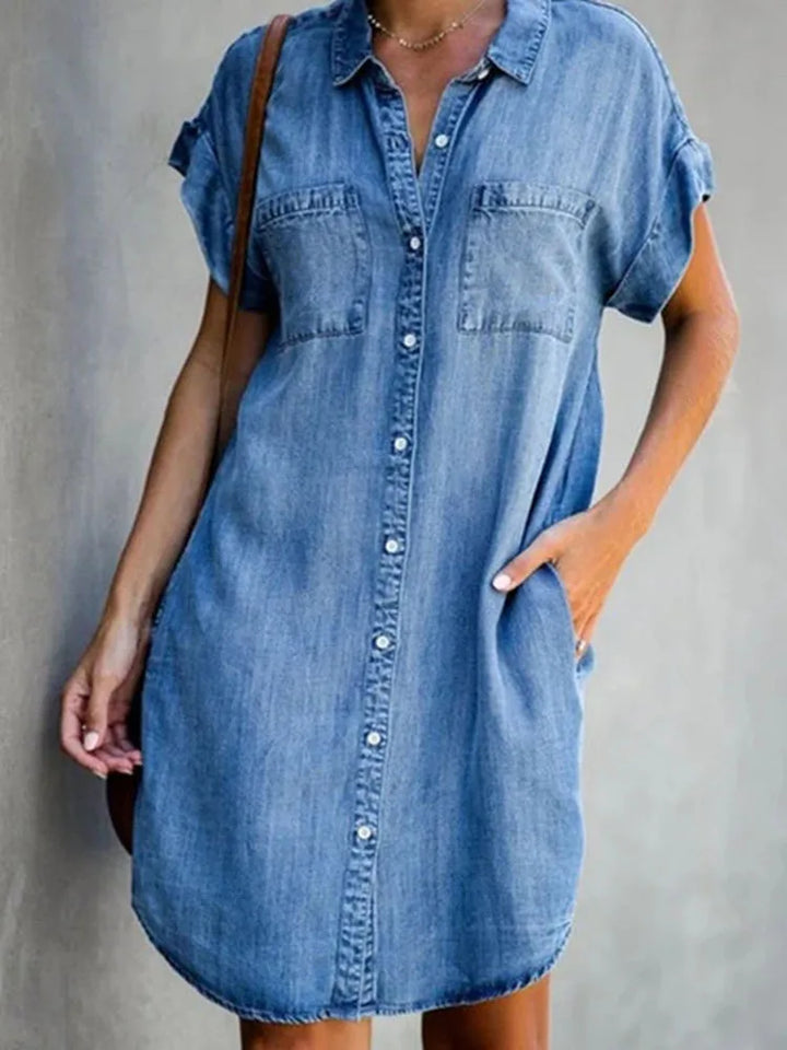 Sophie | Luchtige Denim Zomerjurk