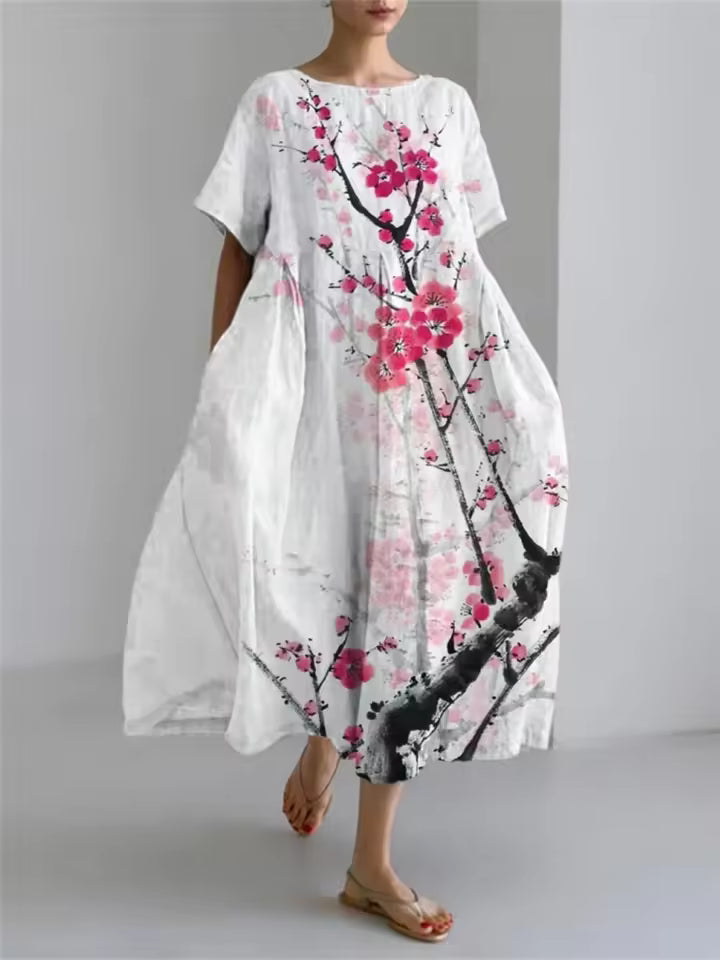 Marieke | Luchtige midi-jurk met bloemenprint