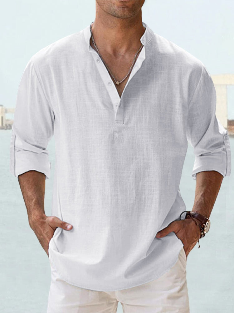 Thomas | Ademend Slim-Fit Linnen Overhemd