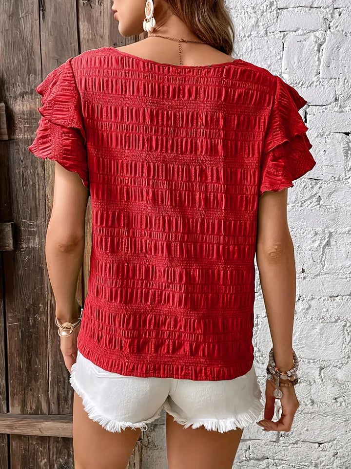 Mariska | Luchtige Blouse met Speelse Ruches