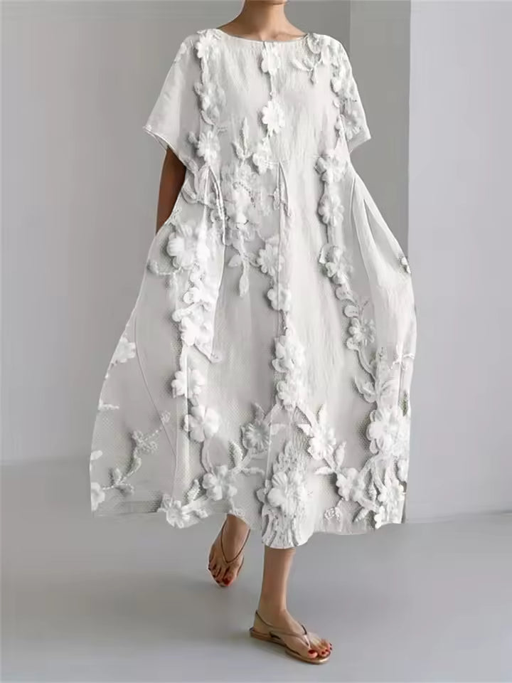 Marieke | Luchtige midi-jurk met bloemenprint