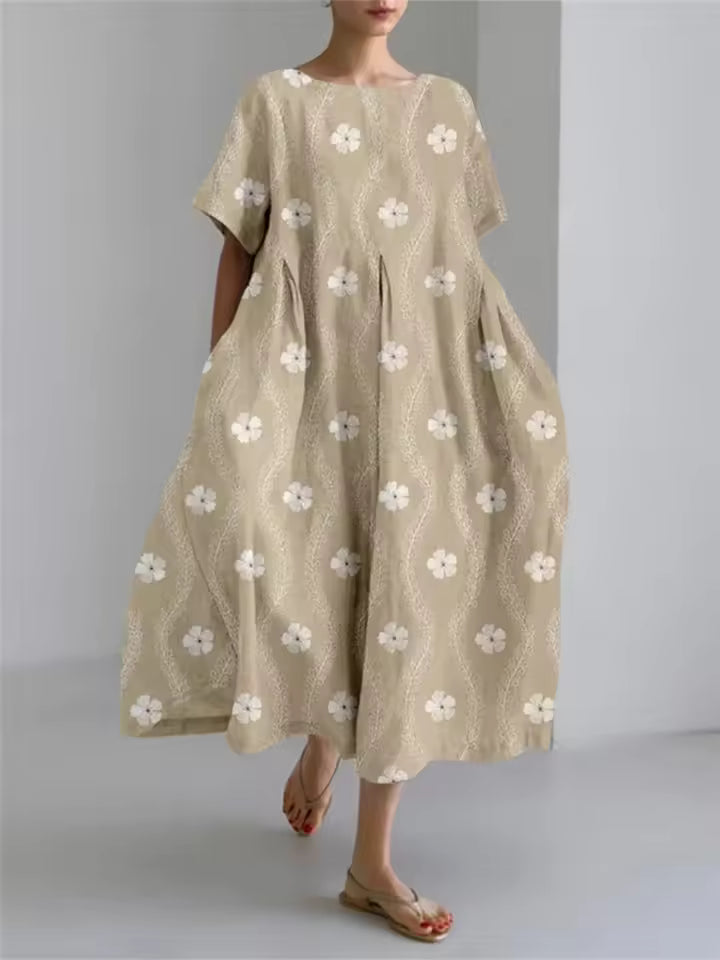Marieke | Luchtige midi-jurk met bloemenprint