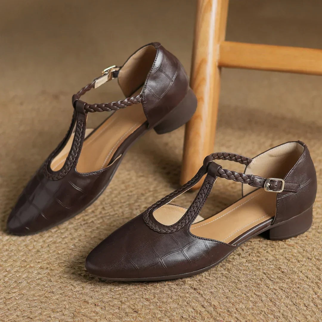 Liana | Premium Gevlochten Sandalen met Puntneus
