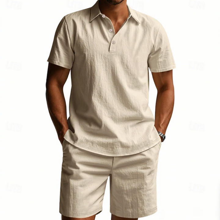 Fabian | Set met casual poloshirt en korte broek