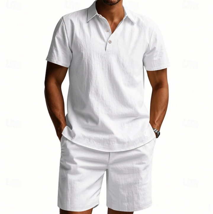 Fabian | Set met casual poloshirt en korte broek