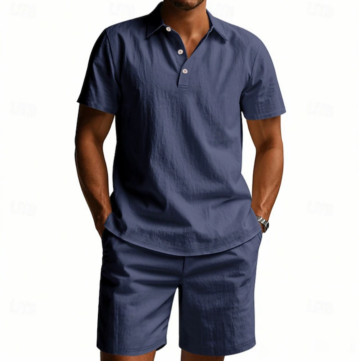 Fabian | Set met casual poloshirt en korte broek